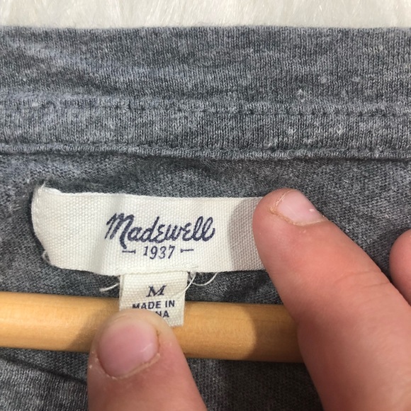 madewell | high low basic pocket tee M - Picture 5 of 6